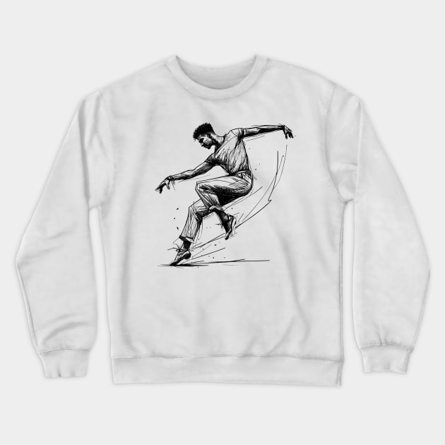 Tap dancer - Black Crewneck Sweatshirt by PrintSoulDesigns